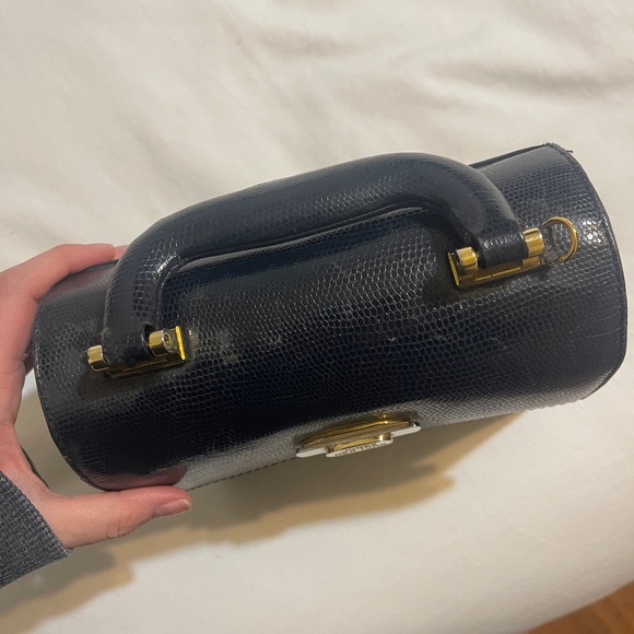 Vintage Jones New York Navy Blue Handbag - Picture 7 of 9